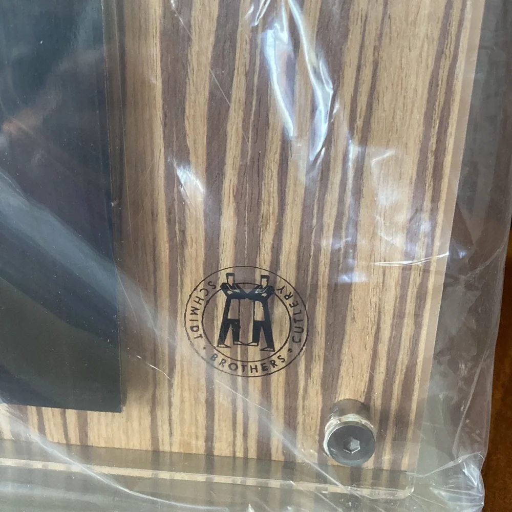 KNIFE BLOCK ONLY - Schmidt Brothers Zebra Wood Downton Knife Block - Brand New